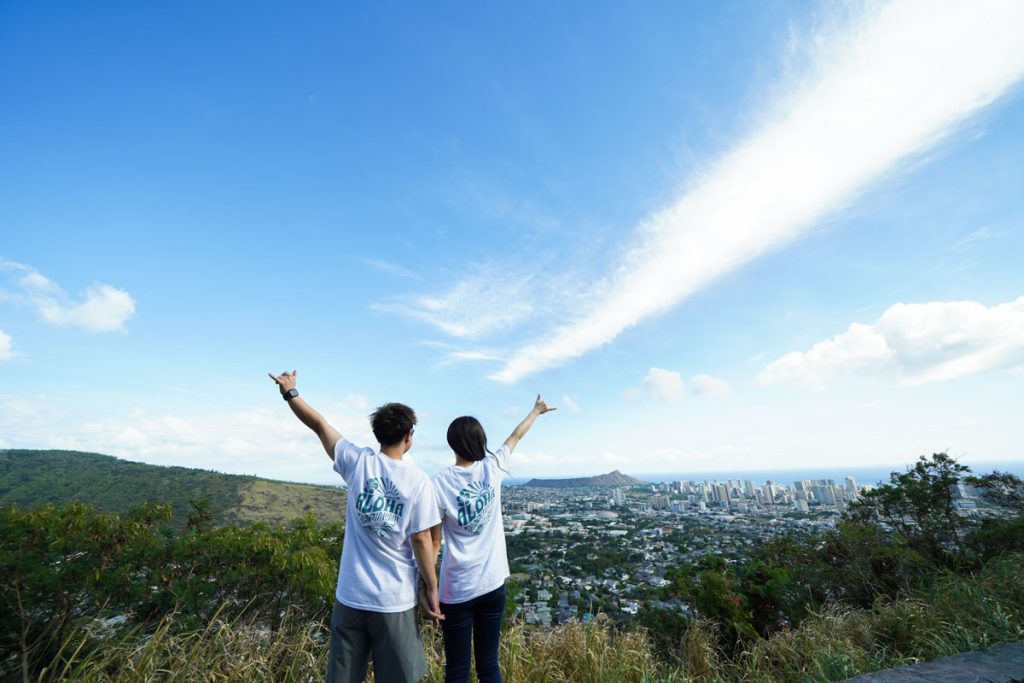 ハワイプライベートツアーで行ったワイキキの街並みやダイヤモンドヘッドが見下ろせるタンタラスの丘。