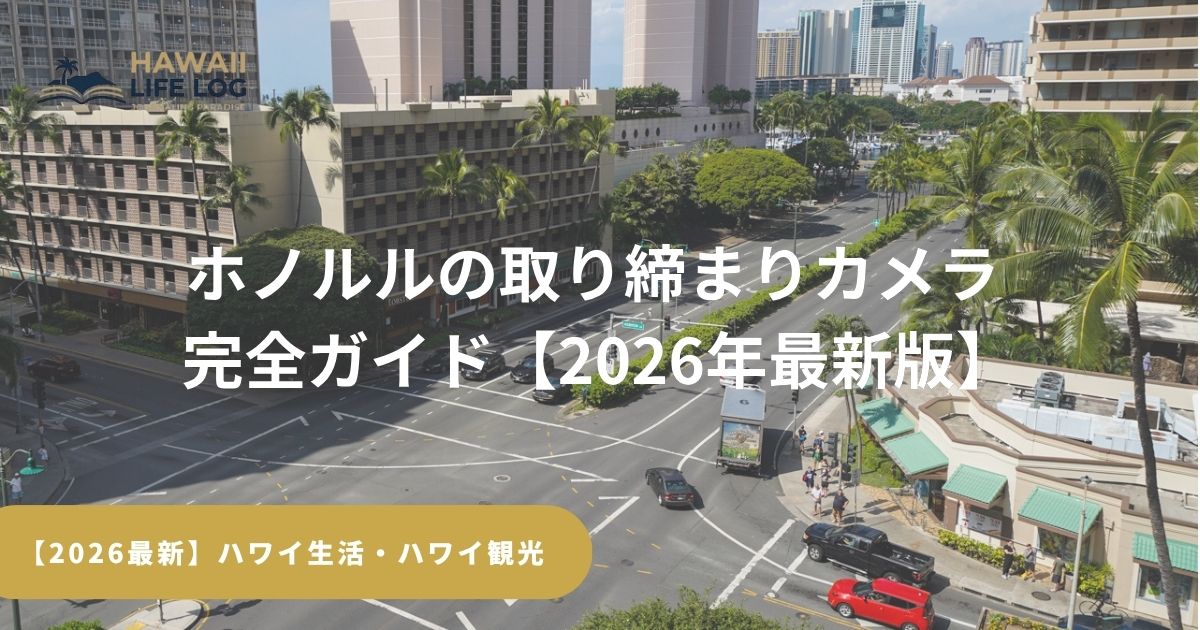 ホノルルの取り締まりカメラ完全ガイド【2026年最新版】設置場所・罰金・レンタカー通知の実態