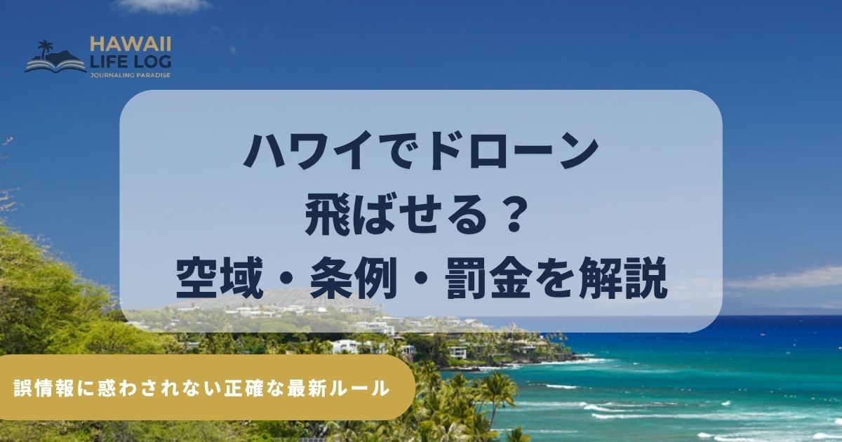 ネットの誤情報に騙されない、ハワイのドローン禁止区域と罰金、空域と公園ルールを解説する2026年版最新ガイド