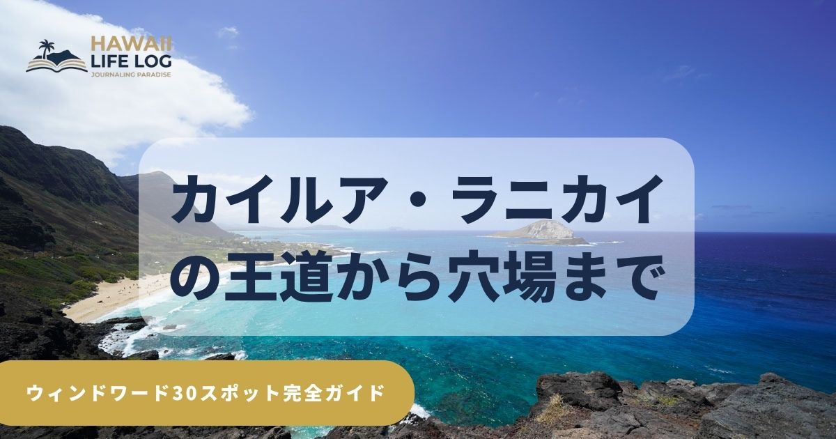マカプウ展望台から望むラビットアイランドと紺碧の海。定番のカイルア・ラニカイだけでなく、穴場スポットまで紹介するウィンドワードエリア完全ガイドの一枚