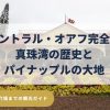セントラル・オアフ観光完全版。アリゾナ記念館やミズーリ記念艦など真珠湾の歴史スポット、ドール・プランテーションのパイナップル畑を象徴する赤土の風景。王道から穴場まで紹介するガイド